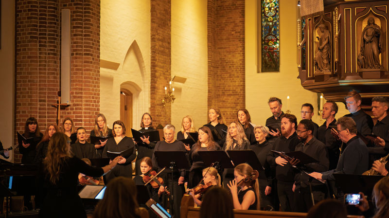 Fra fremføring av "Salmer fra den forfulgte kirke" i Vestre Aker kirke