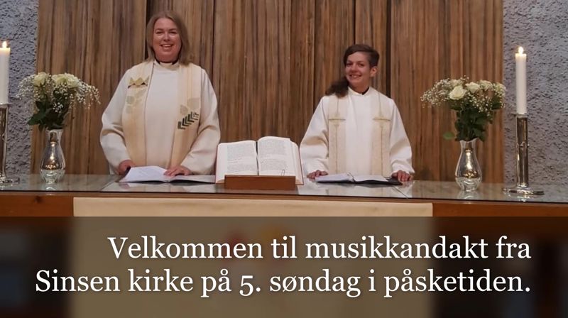 Musikkandakt på nett fra Sinsen kirke 10.mai