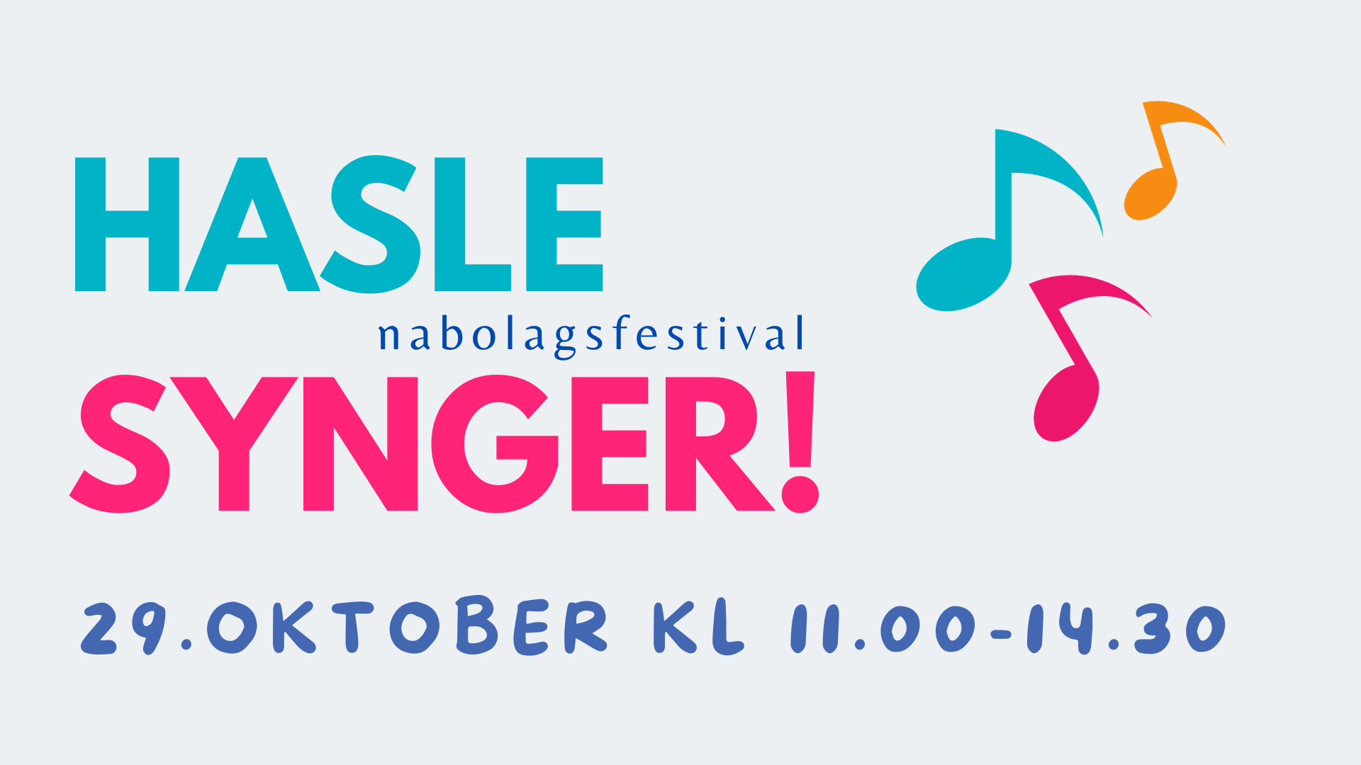 Hasle synger! 29. oktober kl. 11 - 14.30