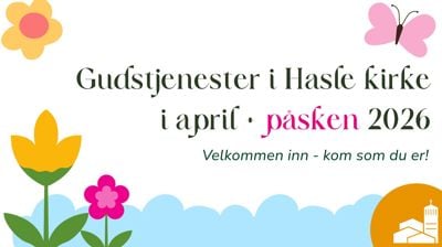 Gudstjenester i april + påsken 2026