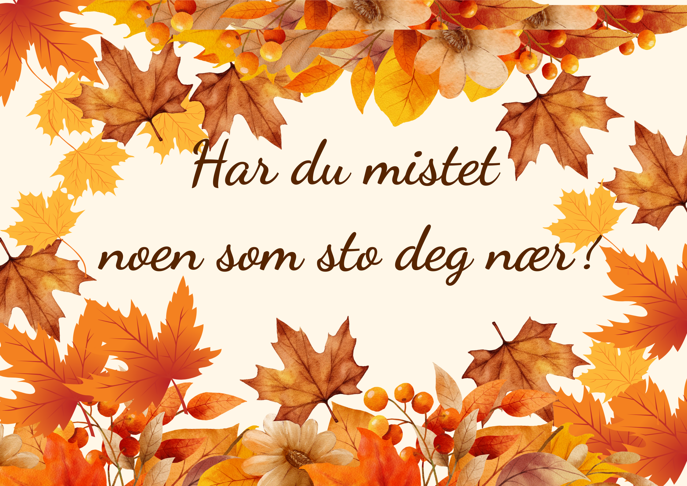 Snart starter ny sorggruppe