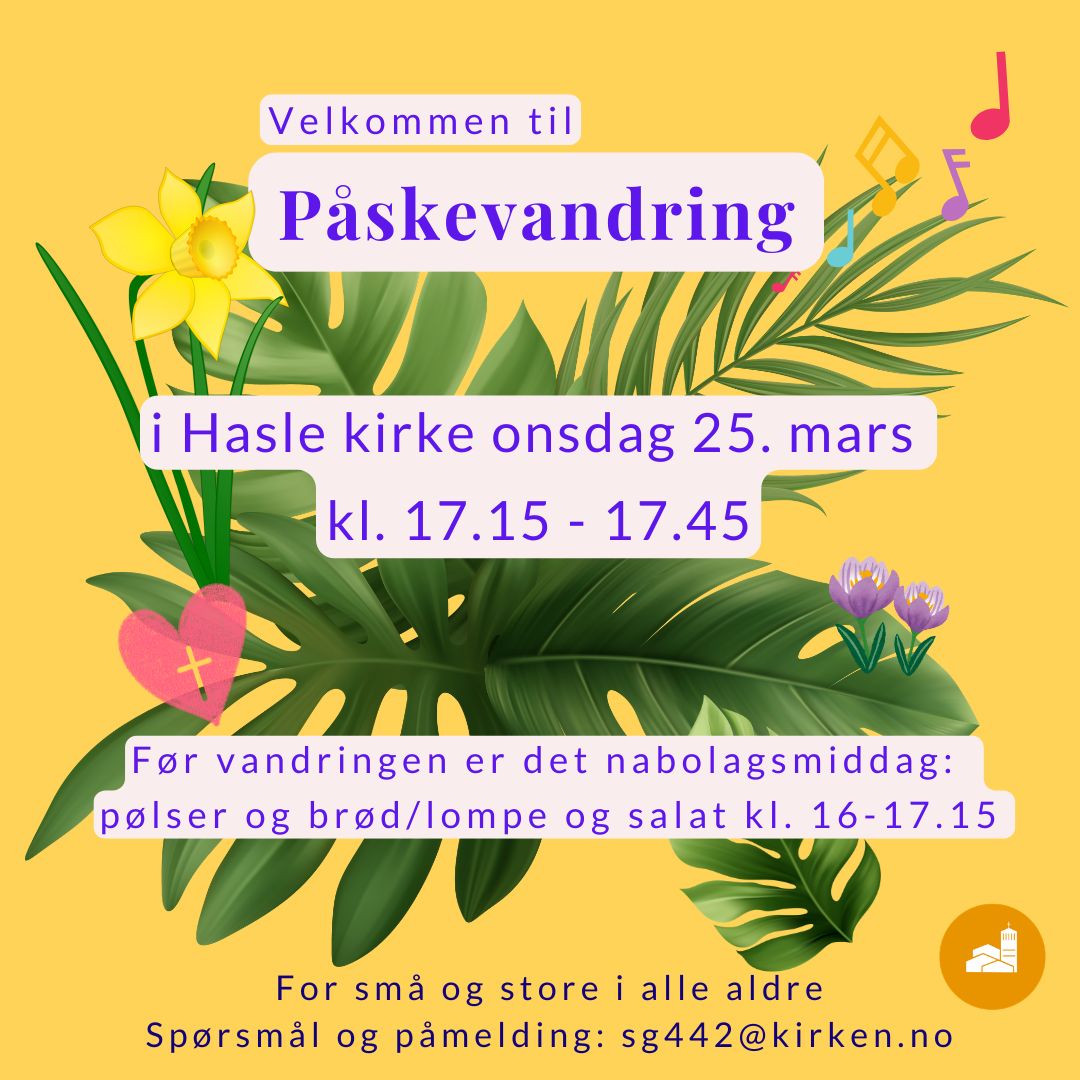 Påskevandring onsdag 25. mars