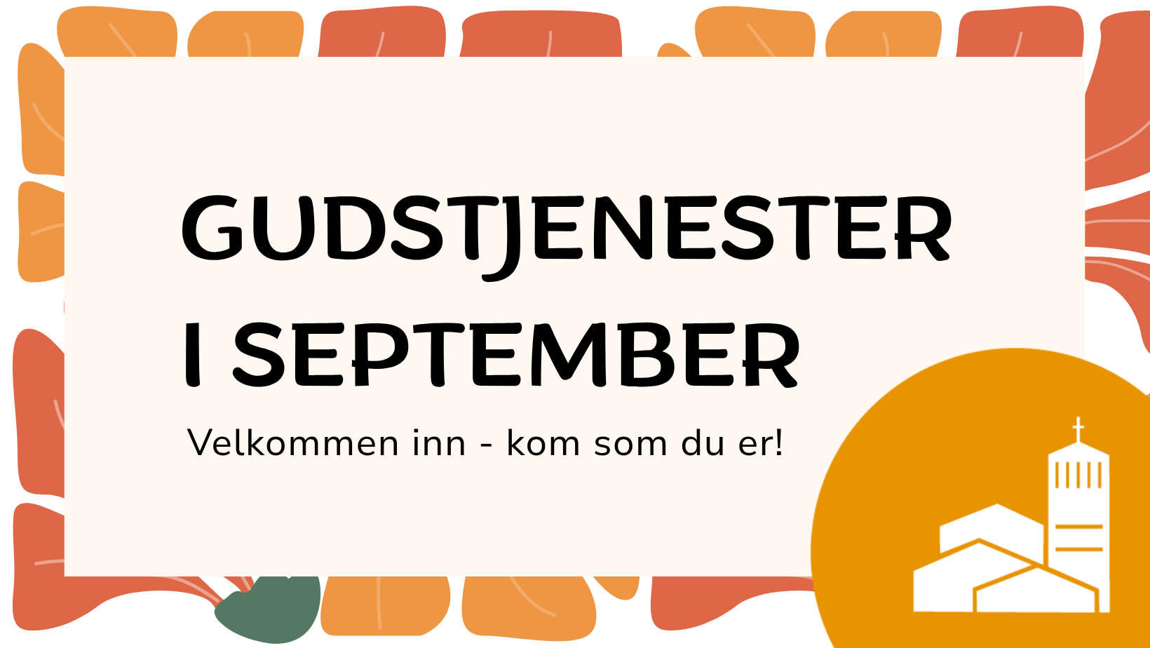 Gudstjenester i september 2026