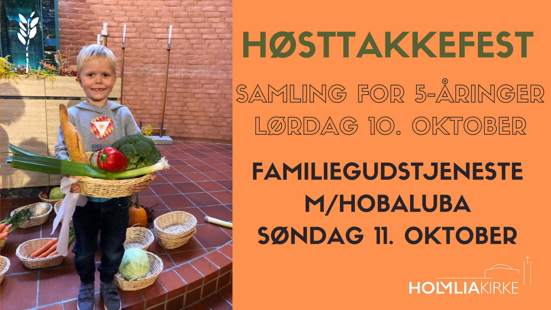 Høsttakkefest og samling for 5-åringer
