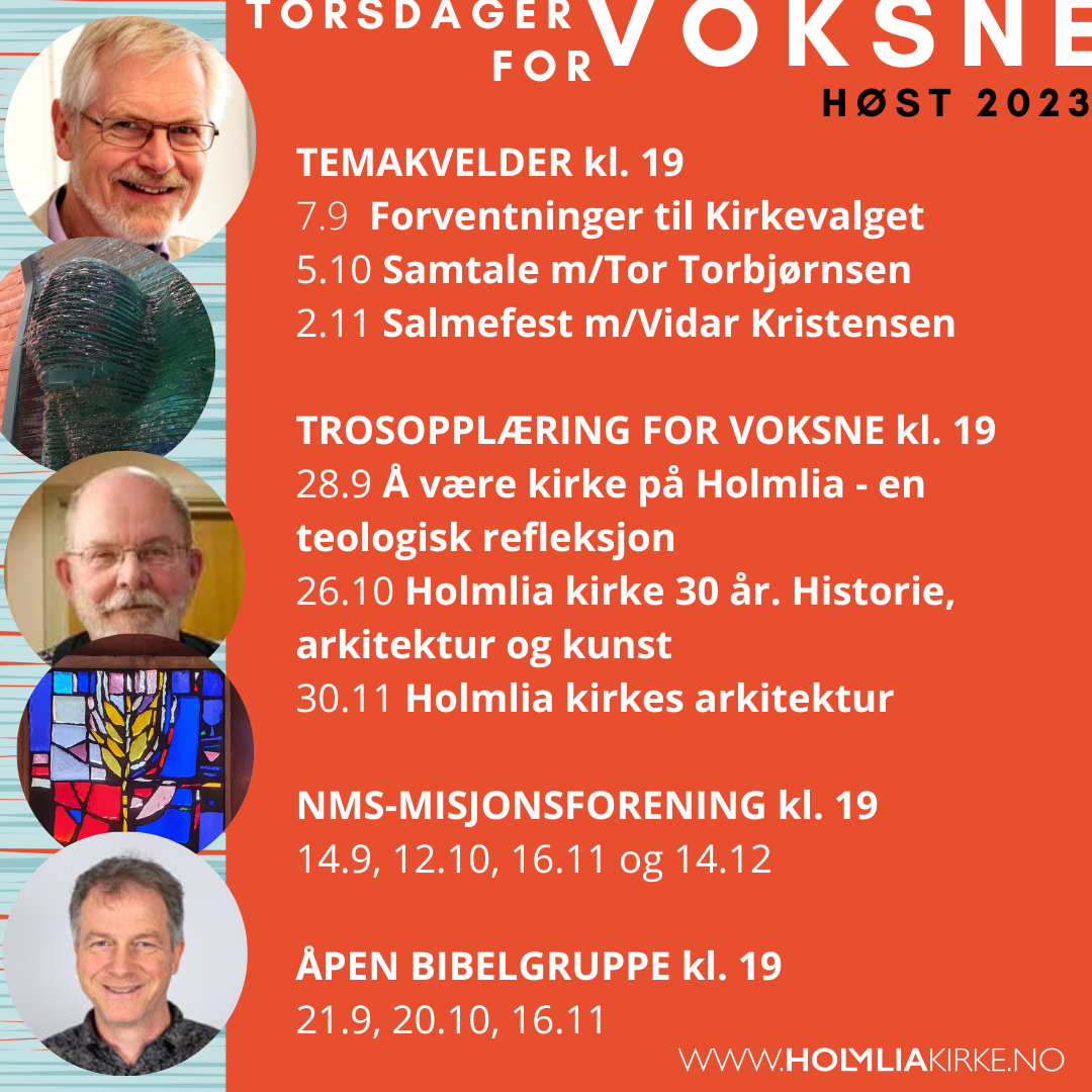 Torsdagskvelder for voksne i Holmlia kirke