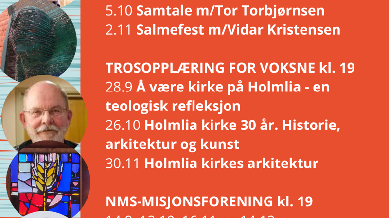 Torsdagskvelder for voksne i Holmlia kirke