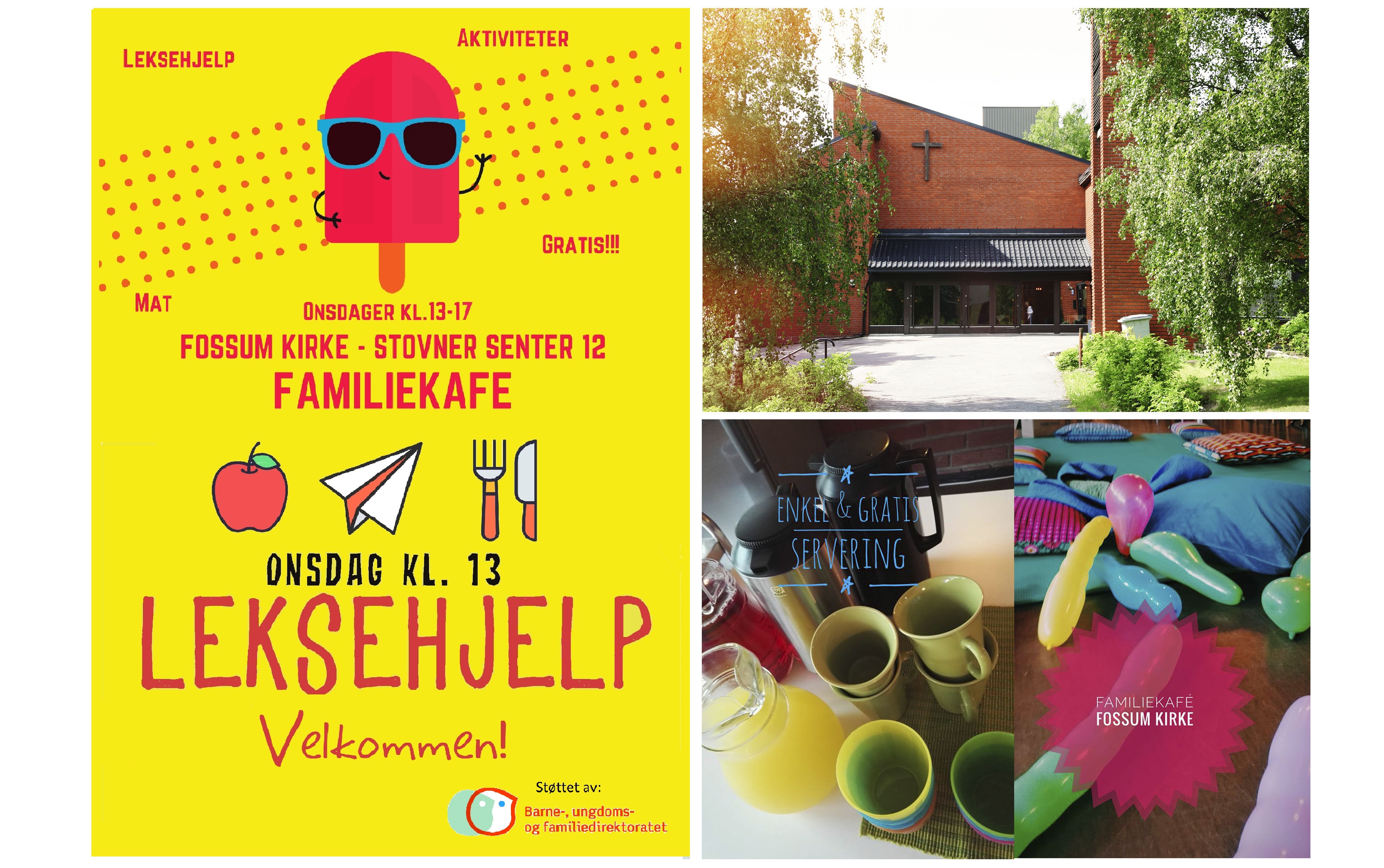 Familiekafe og leksehjelp hver onsdag