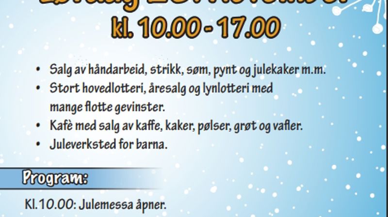 Velkommen til Julemesse i Stovner kirke, Barnas juleverksted og teaterforestilling.