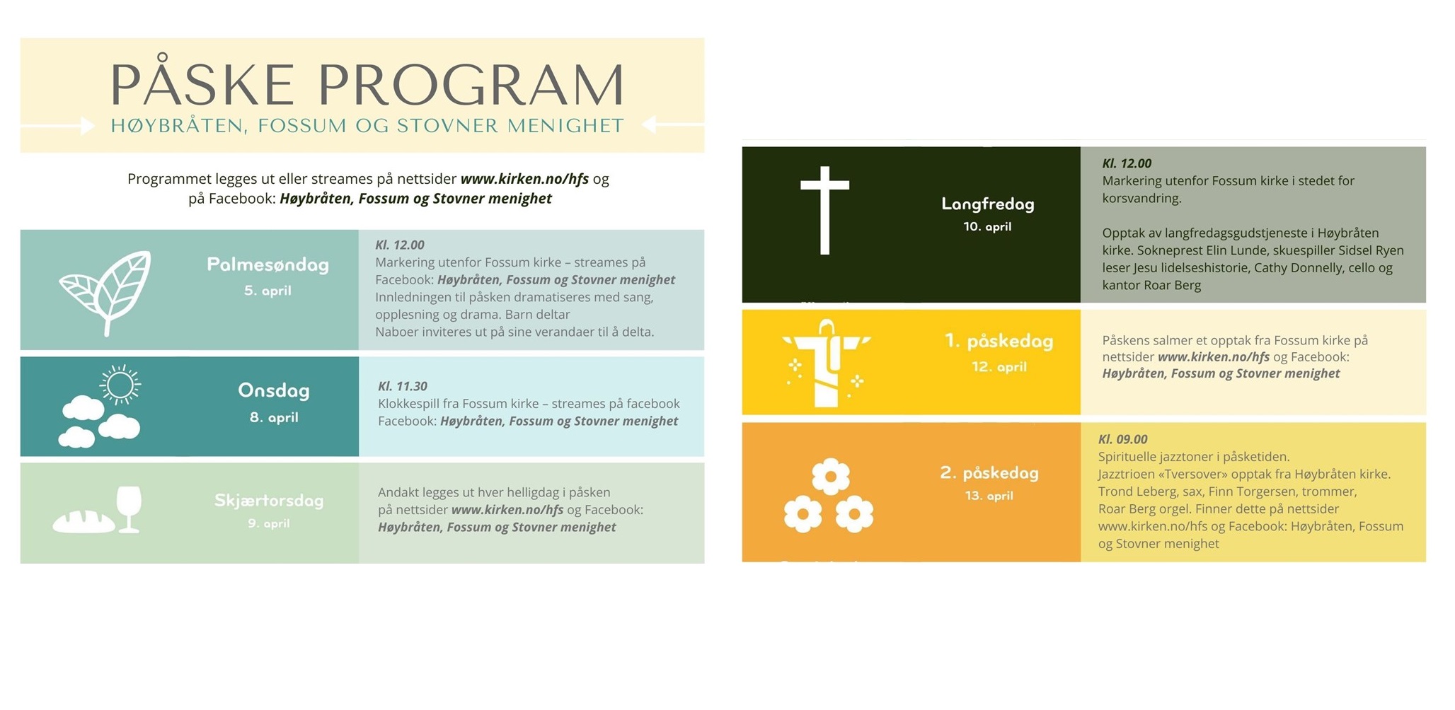 Påske program i HFS 2020