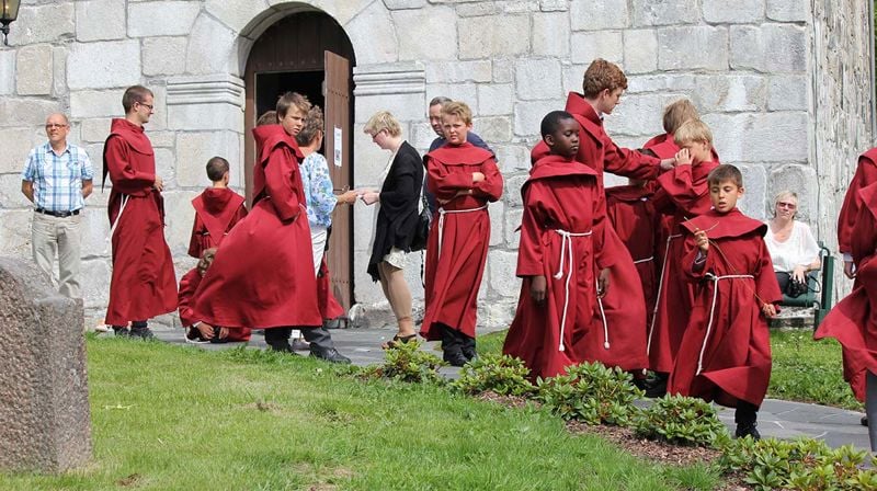 Aftensang med St. Hallvard-guttene