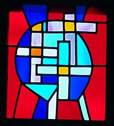 Fra glassmaleriene i Kampen kirke