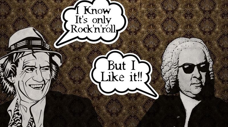 Bach (t.h) og Keith Richards gleder seg til rockegudstjeneste