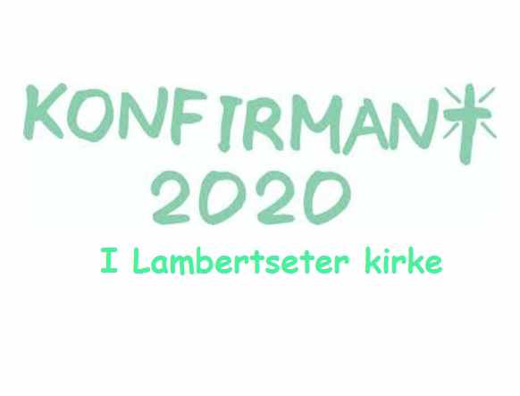 Konfirmant i Lambertseter kirke 2020