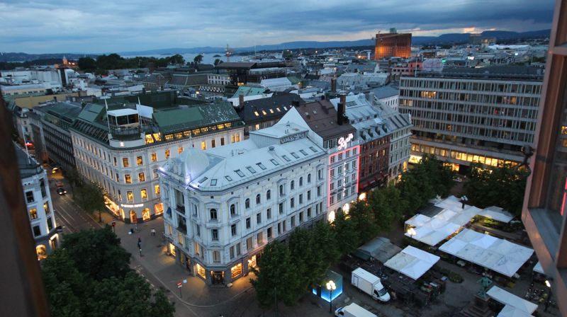 Utsikt fra kirketårnet St Hans-natten 2015