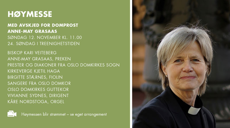 Høymesse med avskjed for domprost Anne-May Grasaas