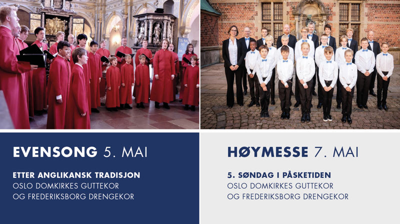 Evensong og høymesse med to guttekor