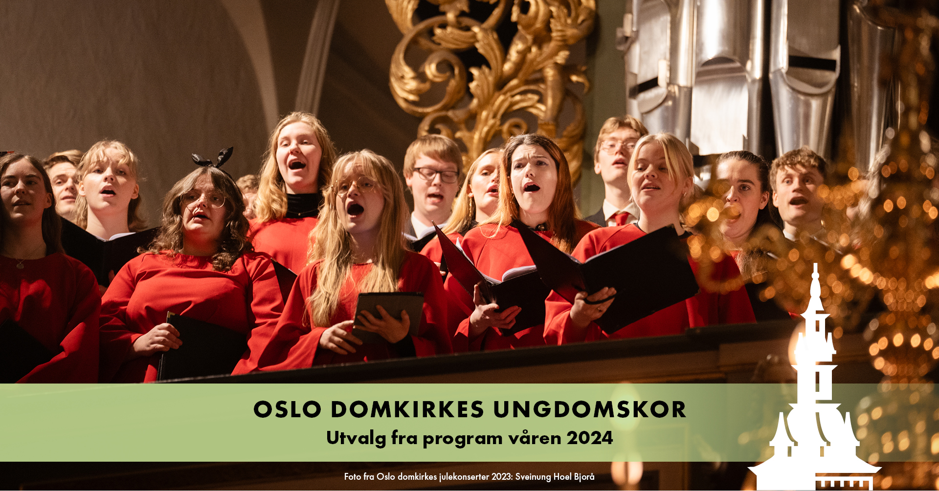 Oslo Domkirkes Ungdomskor i Oslo domkirke våren 2024