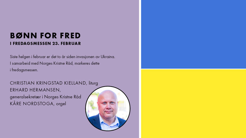 Bønn for fred i fredagsmessen