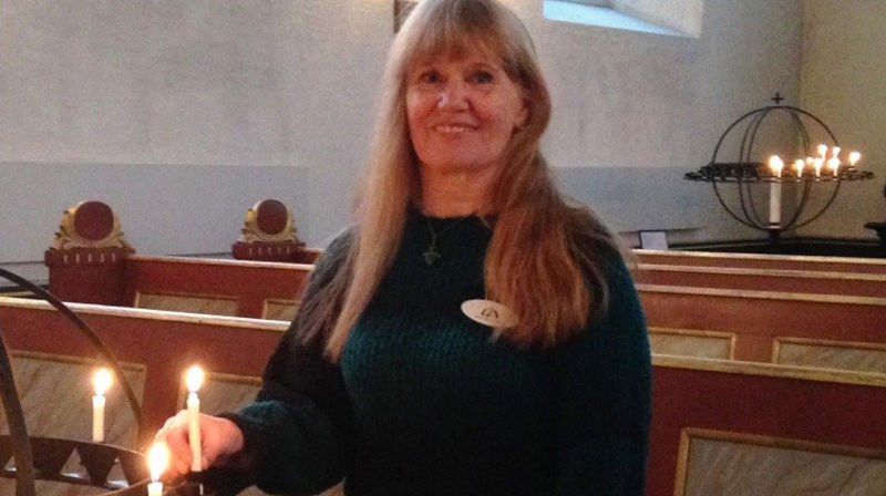 Andrea Solli er frivillig i Oslo domkirke.