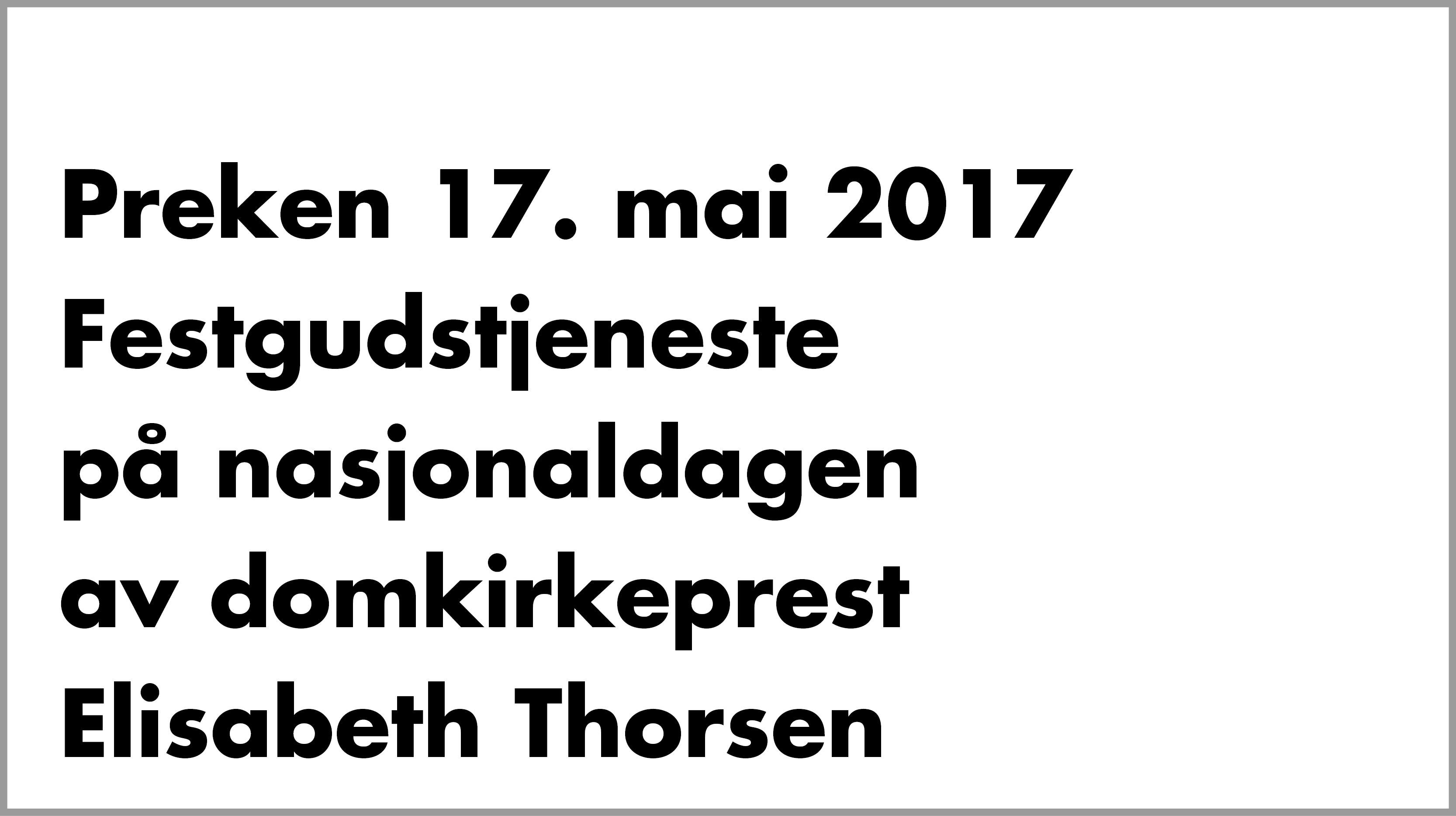 Festgudstjeneste i Oslo domkirke