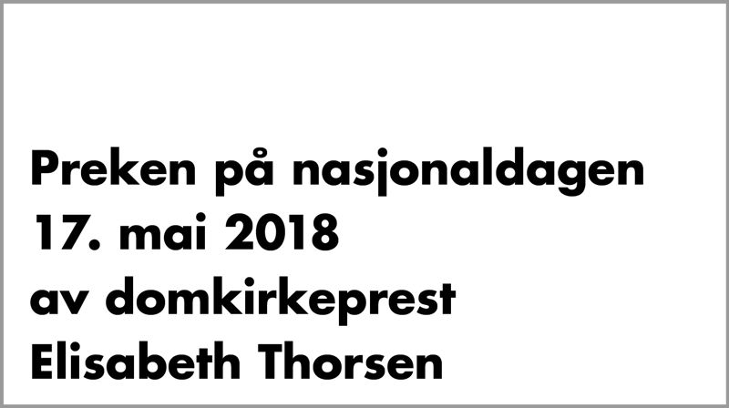 Preken på nasjonaldagen