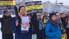 Domkirkeprest Elisabeth Thorsen i demonstrasjonstog