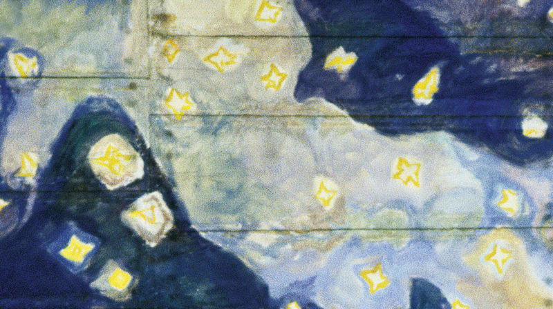 Detalj fra takmaleriet av Hugo Lous Mohr. Foto: Petter Mohn.