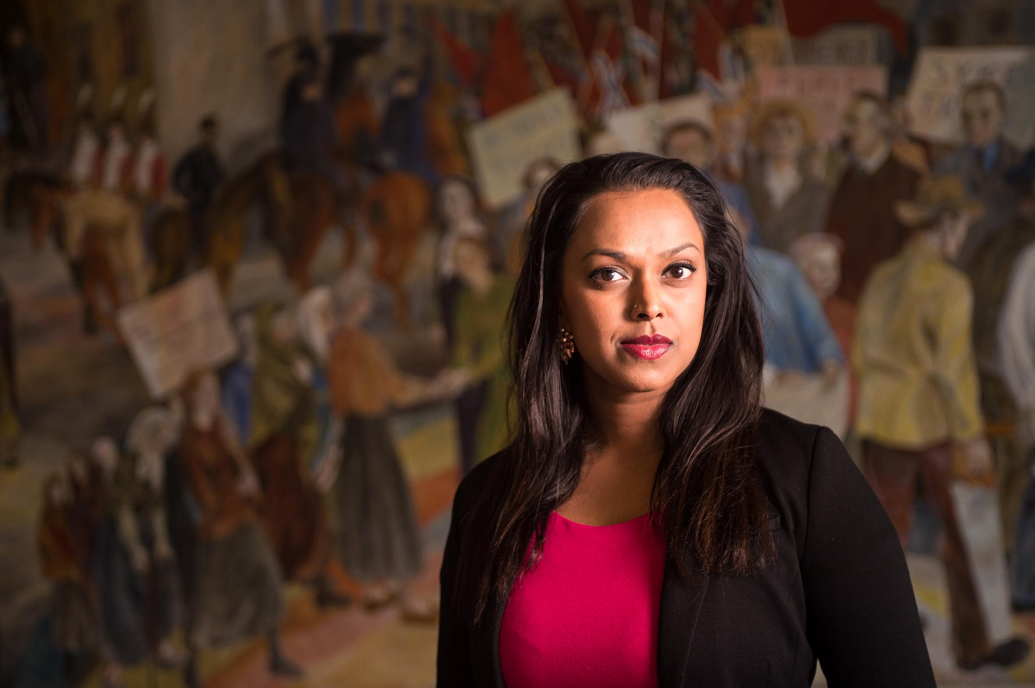 Varaordfører Khamshajiny Gunaratnam holdt appell i Oslo domkirke 1. mai 2018. Foto: Oslo kommune/Sturlason