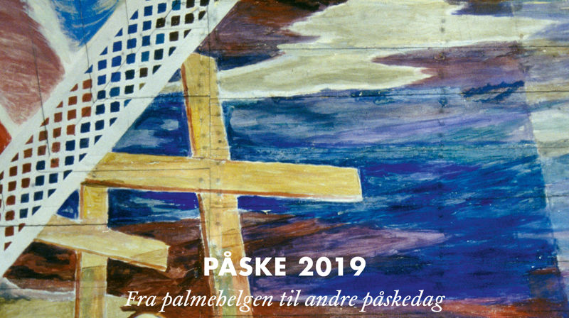 Påskehendelsene fra takmaleriet i Oslo domkirke. Malt av Hugo Lous Mohr. Foto: Petter Mohn
