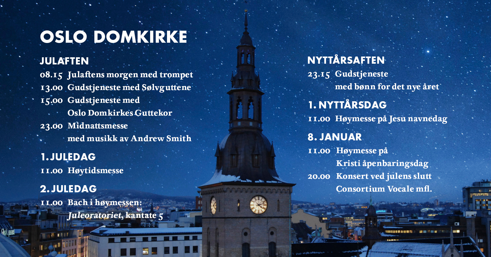 Jul og nyttår i Oslo domkirke