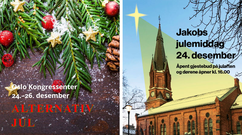 Julemiddag 24. desember – Kulturkirken Jakob eller Oslo Kongressenter