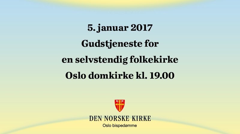 Gudstjeneste for en selvstendig folkekirke