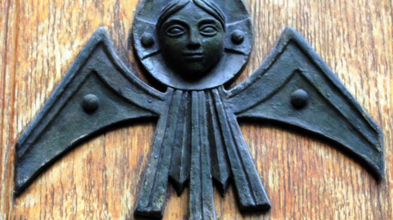 Detalj fra døren ved kapellet