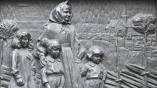 Detail from the bronze doors of Oslo Cathedral