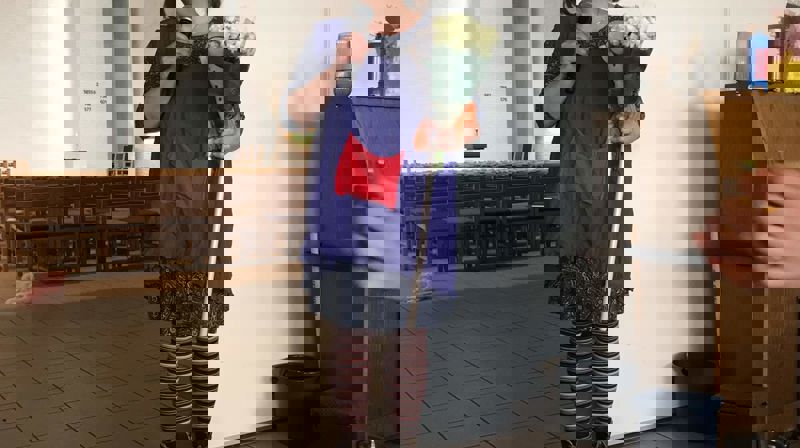 Beate for anledningen kledd ut som Pippi Langstrømpe