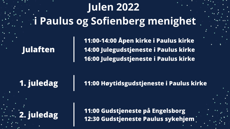 Juledagene i Paulus og Sofienberg menighet