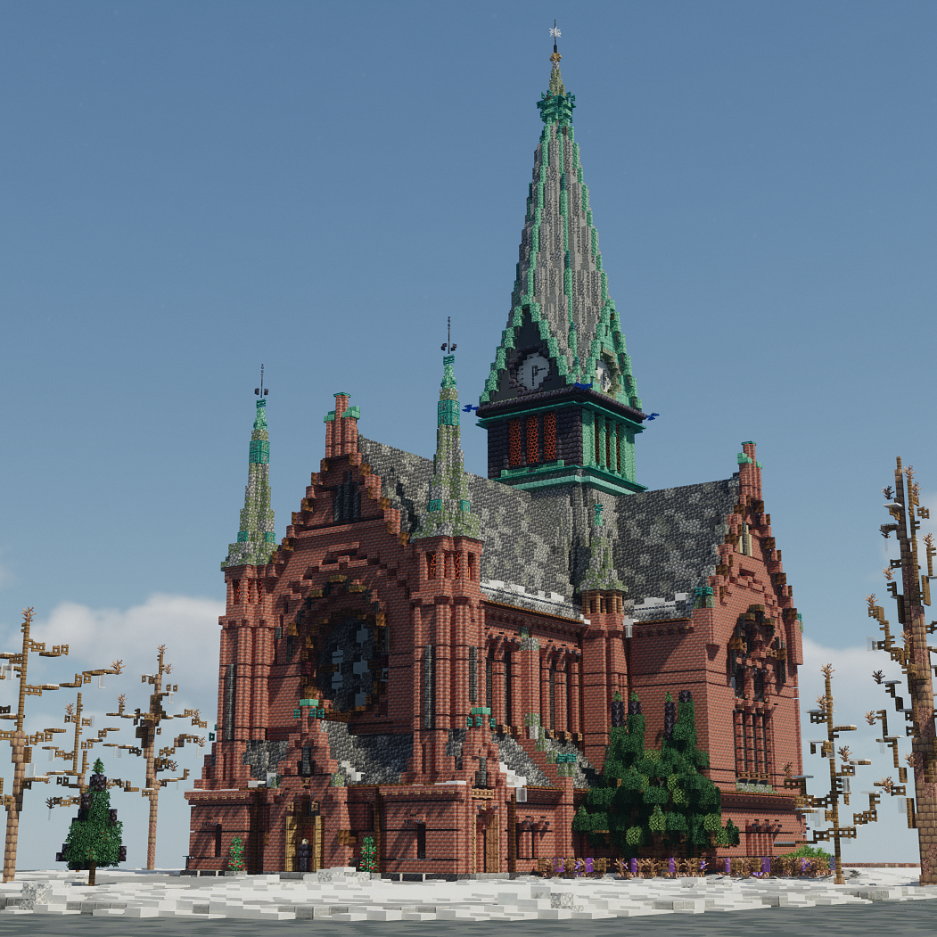 Sagene kirke i Minecraft