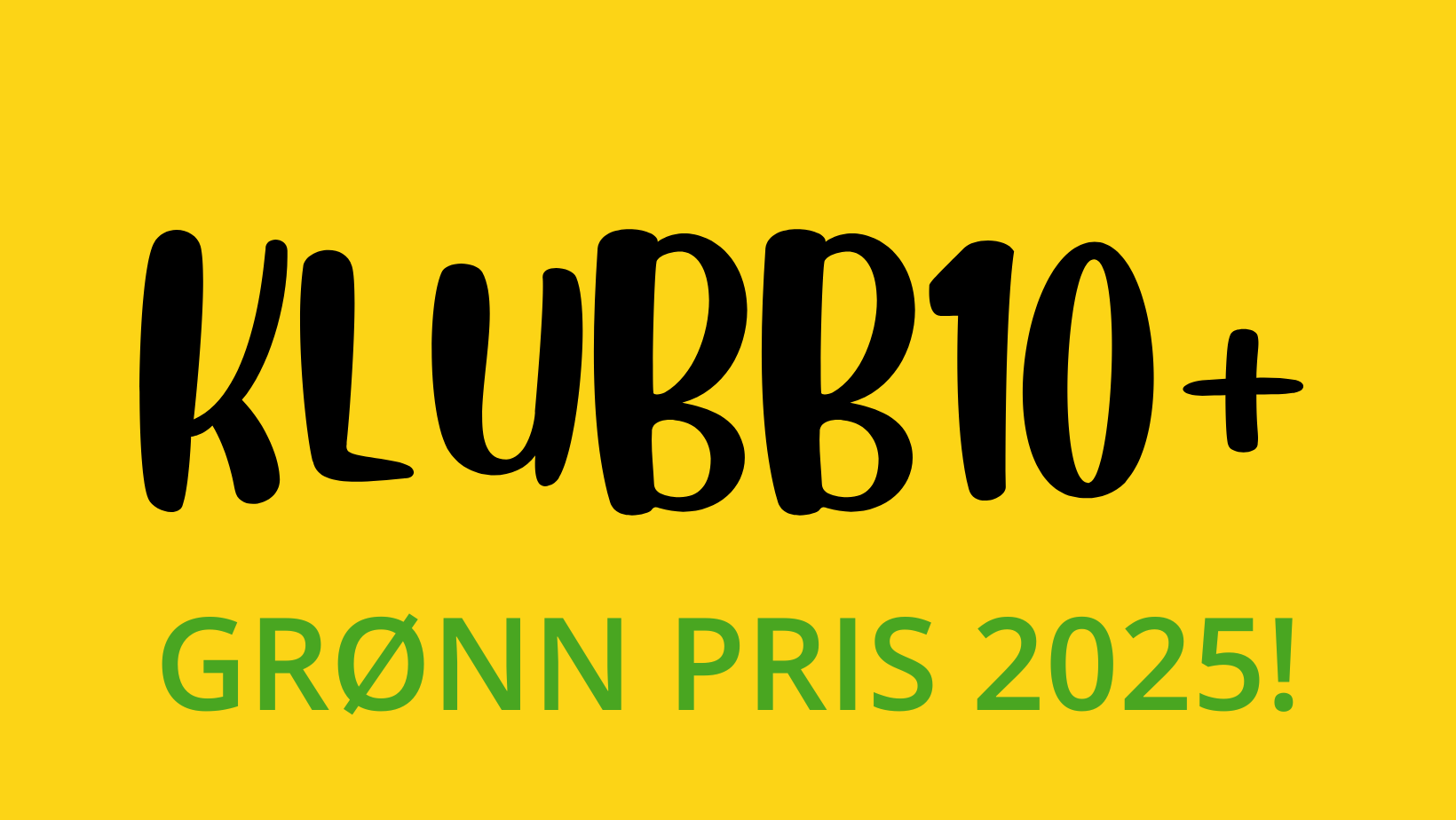Grønn Pris 2025 til Klubb10+!