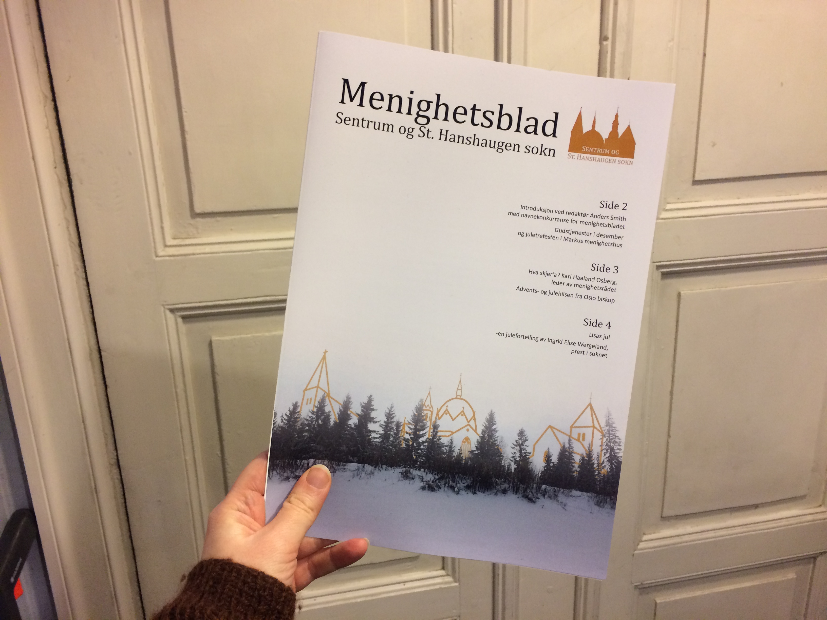 Første utgave av menighetsbladet. Foto: Sølvi Nykland