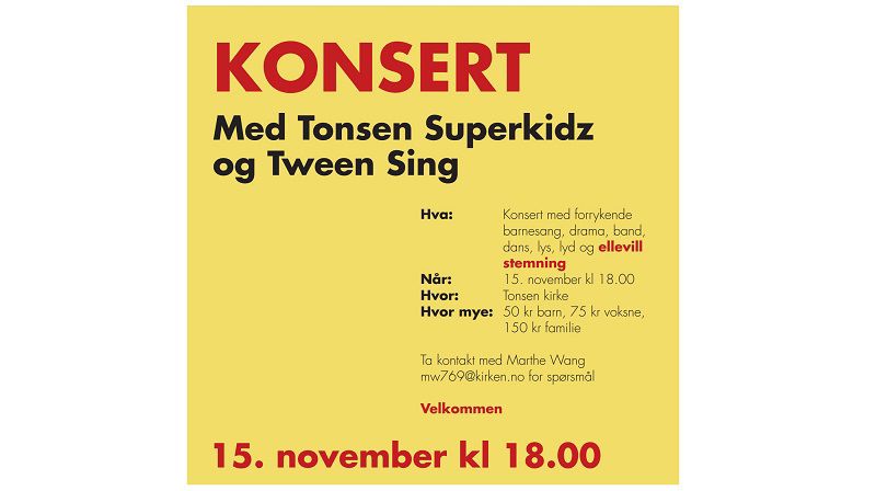 KONSERT med Tonsen Superkidz