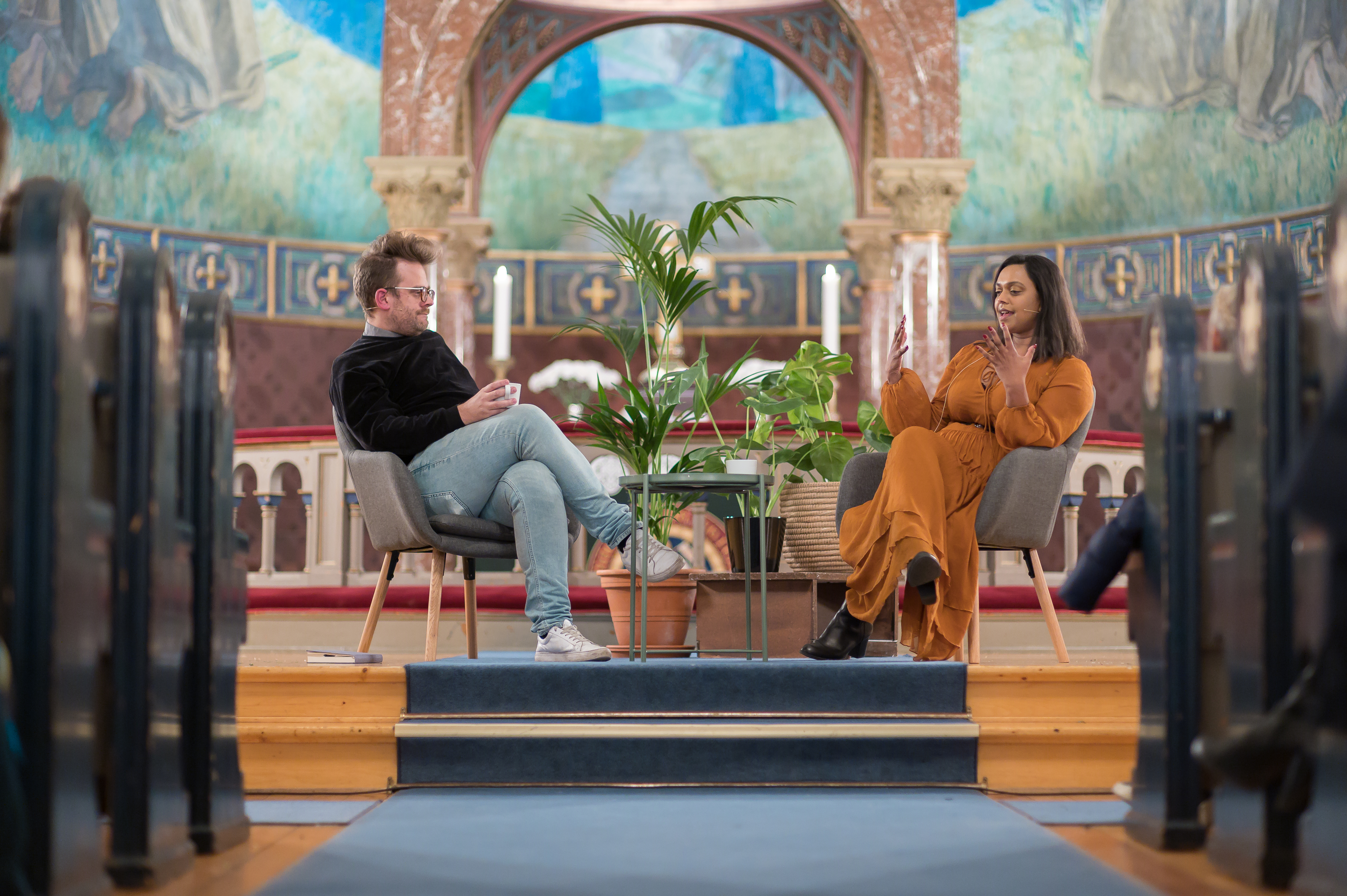 Fra temakveld i 2020 med varaordfører i Oslo, Kamzy Gunaratnam, om 22. juli. Foto: Hans Petter Wiken