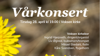 Vårkonsert med Voksen kirkekor