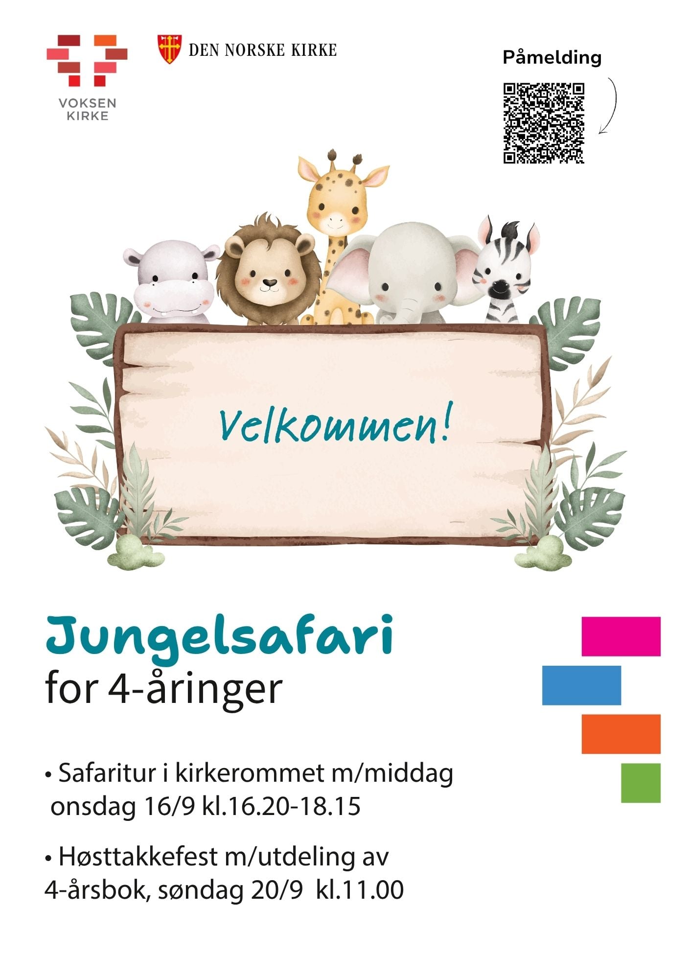 Jungelsafari og Høsttakkefest m/ utdeling av 4-årsbok