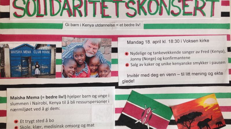 Solidaritetskonsert mandag 18. april kl 1830