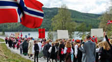 17. mai-tog i Øystre Slidre. Foto: Saskia Aleida Van Veen