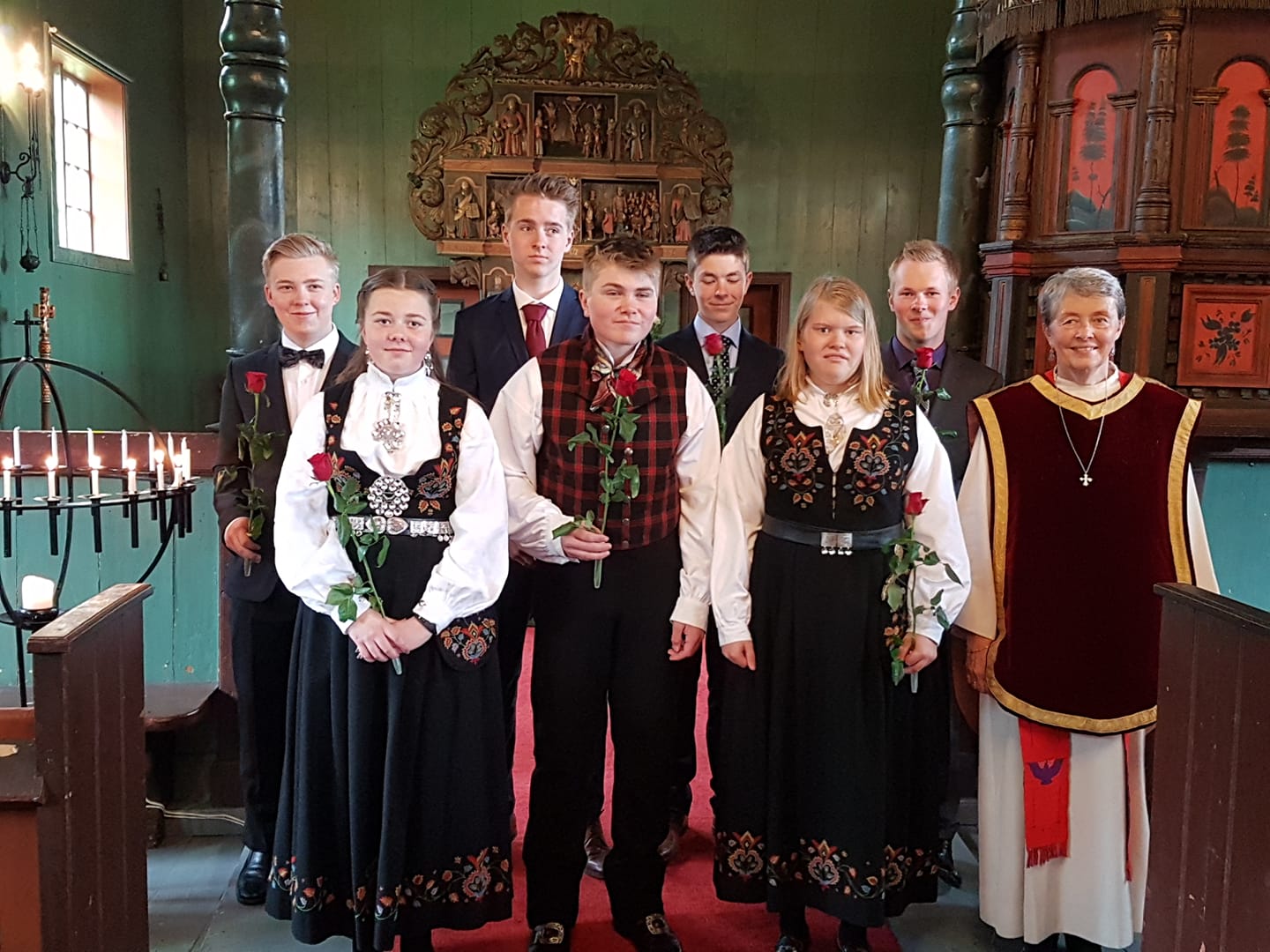 Årets konfirmantar Foto: Elisabeth Rødningen Kolbjørnshus