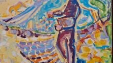 Utsnitt av måleri Sigmund Årseth. Foto Eli Vatn.