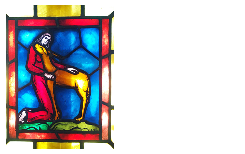 Glasmaleri i Volbu kyrkje. Foto: Eli Vatn