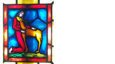 Glasmaleri i Volbu kyrkje. Foto: Eli Vatn