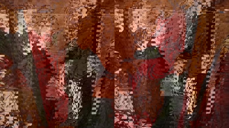 Parti frå altartavla i Volbu kyrkje. Foto: Eli Vatn